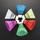 Factory direct plastic badminton windproof colorful elastic plastic glue beginners training ball bulk color