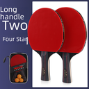 Genuine three four-star table tennis racket set for beginners student training horizontal racket straight racket high elastic table tennis racket
