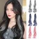 Wig women's colorful curly hair clip hanging ear dye long roll invisible seamless pad hair patch factory wholesale