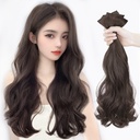 Wig women's one-piece three-piece long curly hair big wave hair patch trembles best selling net red new factory wholesale