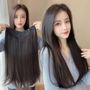 Wig Women's Imitation Hair One-piece U-shaped Hair Extending Sheet Buckle Long Straight Hair Extending Sheet with Non-marking Micro Curly Hair Extending Sheet