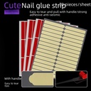 Nail art Crystal double-sided adhesive tape work Board paste adhesive tape red shear-free adhesive tape high permeability adhesive tape paste double-sided adhesive tape