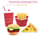 Hamburger Pet Plush Toy Sound Toy Fries Hamburger Milkshake Cup with bbcall sound paper