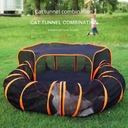 Stray Enclosed Cat Tunnel Portable Foldable Dog Kennel suit Cat Kennel Steel Wire Pet Tent Channel in stock