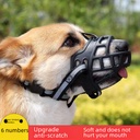 Pet Silicone Dog Mouth Cover Dog Mask Spot Grid Breathable Anti-Bite Pet Dog Mouth Cover Pet Mouth Cover
