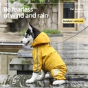 new towable dog four-legged raincoat waterproof large, medium and small dog pet rainy day out pet raincoat