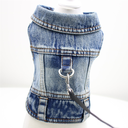 Pet Clothes Traction Denim Vest Leg Clothes Dog Clothing Spring, Summer, Autumn and Winter Small Dog Clothes Vest