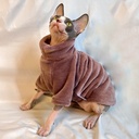 Hair-free cat clothes autumn and winter thick Sphinx cat clothes wholesale German mink velvet bottoming warm and comfortable