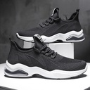 Sports shoes men's 2024 new tide shoes a generation of soft bottom lace Korean running shoes fly woven air cushion men's shoes