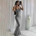 women's clothing Kardashian skims solid color Sexy Slim Peach Hip sling summer dress