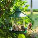 透明亚克力鸟笼宠物喂食架野外阳台悬挂式喂鸟器户外蜂鸟喂食器