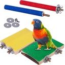 Factory bird parrot bite toy frosted springboard stand stick stand Stick Stand bar 4-piece set