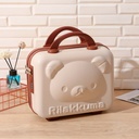 14 inch bear suitcase gift small with combination lock mini suitcase storage cosmetic case female 16