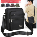 Men's Shoulder Cloth Bag Oxford Cloth Crossbody Bag Casual Fashion Multi-layer Backpack Portable Storage Bag for Hair