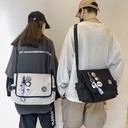 Men's Shoulder Bag Japanese Style Simple Fashion Crossbody Bag Campus Student Bag Tooling Casual Harajuku Large Capacity Satchel