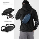 New men's waist bag Korean simple chest bag outdoor sports messenger bag anti-splinter bag