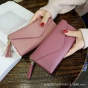 Student Women's Multi-functional Long Thin Casual Fashionable Atmosphere Hidden Button Popular Multi-card Holder One-piece Wallet
