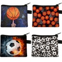 New Football Children's Coin Purse Student Portable Card Bag Coin Key Storage Bag Polyester Clutch Bag for Delivery