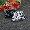 Buckle Coin Purse Vintage Blue and White Porcelain Coin Bag Taobao Gift Canvas Mini Bag