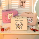 Instagram Popular Women's Lipstick Storage Box Large Capacity Cartoon Waterproof Portable Cosmetic Case Cosmetic Bag Storage Box for Carry-on