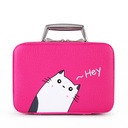 Factory wholesale cartoon portable cosmetic bag out portable large capacity storage bag high color value cat cosmetic case