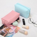 New Solid Color Storage Bag Simple Portable Large Capacity Portable Cosmetic Bag High Color Wash Bag Wholesale
