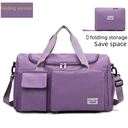 Portable Travel Bag Large Capacity Duffel Bag Sports Fitness Bag Independent Shoe Bin Foldable Storage Bag