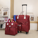Trolley Bag New Women's Large Capacity Luggage Bag Portable Luggage Bag Folding Travel Storage Bag Universal Wheel Printed LOGO