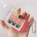 Japanese and Korean Simple Internet Celebrity Transparent Card Bag Student Portable Bus Certificate Bank Card Protective Case Flash Powder Coin Wallet