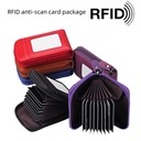 Wholesale first layer cowhide anti-degaussing rfid credit card bag organ card bag multi-card position card holder card holder