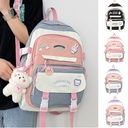 New Student Backpack Women's Korean-style Trendy Alphabet Japanese School Bag Outdoor Travel Computer Backpack