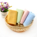 Plain bamboo fiber children's towel face towel 25*50 kindergarten absorbent small towel baby bath towel