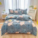 Twill sanding bed hat four-piece set simple dormitory thick cotton bed sheet quilt cover small fresh bedding wholesale