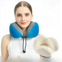 Factory Outlet Natural Latex U-shaped Pillow Cervical Pillow Cervical Pillow U-shaped Aircraft Travel Portable Pillow Lunch Rest Pillow