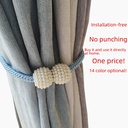 Jintian factory shop curtain accessories strong magnetic self-priming binding rope tassel binding ball Pearl magnetic buckle a price