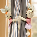 ins Internet Trendy Little Daisy Rabbit Doll Magnet Curtain Buckle Cute Cartoon Creative Strap Punch-Free Lace