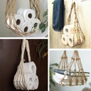 Hot Selling Cotton Rope Woven Wall Hanging Tissue Hanging Basket Bohemian Simple Storage Rack