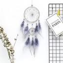 Simple Smoky Grey Two-Ring Dream Catcher Hanging Ornaments Artistic Fresh Home Dream Catcher Hanging Grey Crystal Double-Ring