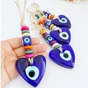 Heart-shaped colored beads Turkish blue eyes pendant Devil's Eye pendant glass lucky eye supply