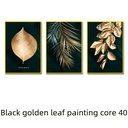 Source Factory Black Gold Leaves Living Room Hanging Painting Nordic Landscape Canvas Core Wholesale Abstract Restaurant Decorative Painting