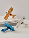 铁艺二战战斗机模型成品手工彩绘电视机柜小飞机玩具摆件工艺品