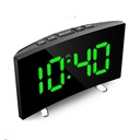 Creative curved screen electronic clock large screen LED mirror clock mute alarm clock factory direct 6507