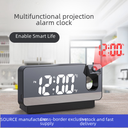 Temperature Calendar Snooze Brightness Adjustment Mirror Mute Cyber Red Explosions Spot Alarm Clock Projection Alarm Clock