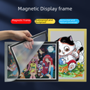 磁性儿童画框挂墙装裱磁力相框墙贴4K8K展示框免打孔磁吸奖状批发