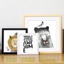 Square 35 38cm 45 50cm 60 solid wood photo frame wall hanging Xuan paper calligraphy and painting lens mounting frame