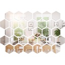 Hexagonal Acrylic Mirror Wall Stickers Stereo DIY Self-adhesive Wall Stickers Home Decoration Background Wall Mirror Stickers XN008