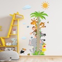 cartoon animal coconut tree children's bedroom porch home home decoration wall stickers self-adhesive wholesale