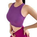 Yoga Clothing Vest Sling High Elastic Seamless Fitness High Waist Slimming Navel Quick-drying Exercise Yoga Sleeveless
