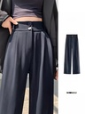 Chenille Suit Wide-leg Pants Women's Autumn and Winter High Waist Straight Casual Thickened Velvet Corduroy Pants
