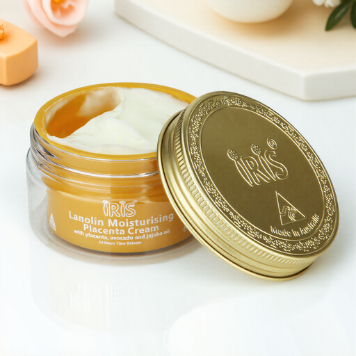 Crema Idratante Avanzata al Placenta di Pecora Iris con Olio di Pecora, Illuminante e Idratante, Base Idratante per Sbiancamento e Sfumatura Macchie